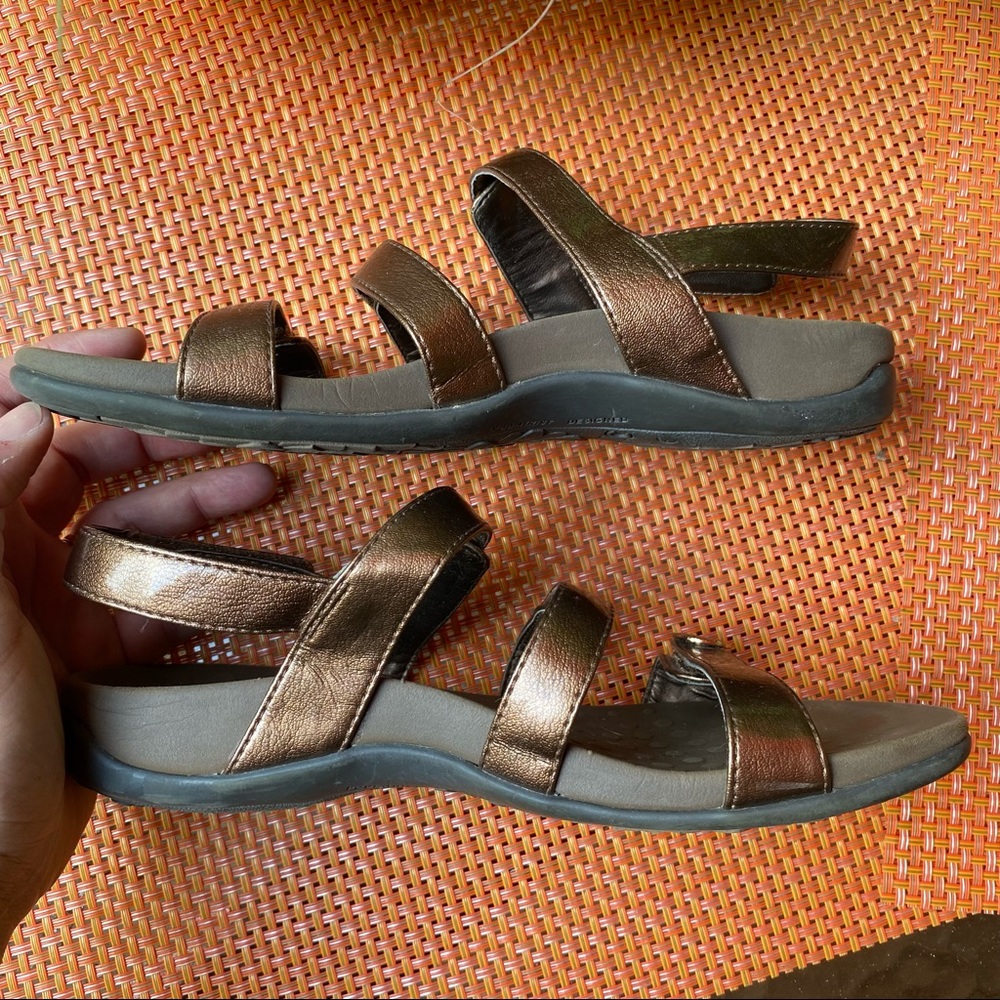 Vionic Bronze "Cathy" Adjustable Strap Sandals - image 8